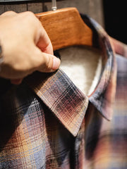 ヘビーフランネル チェックシャツジャケット ボアライニング仕様