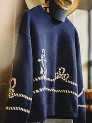 AGE OF NAVIGATION ダブルロープ クルーネックニット