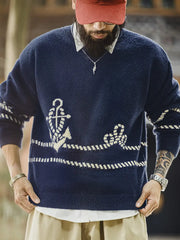 AGE OF NAVIGATION ダブルロープ クルーネックニット