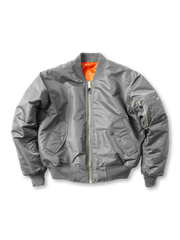 MA-1 フライトジャケット グレー メンズ ナイロン 防風 防水 保温 ミリタリー アウター 短丈